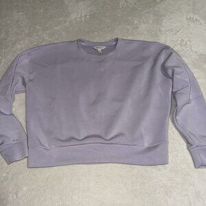 Women’s Spanx Sweater Purple AirEssentials Crew Neck Sweatshirt Knit Size Medium